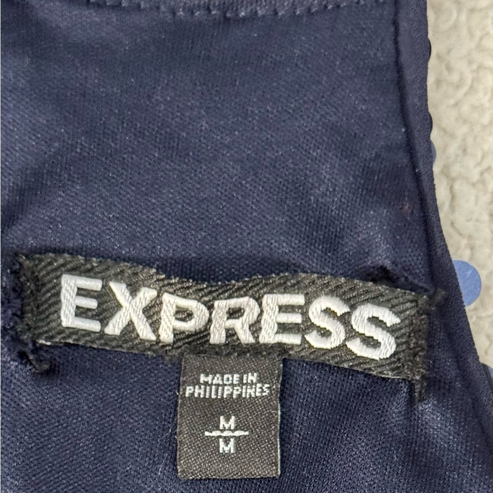 Express Midnight Black Sequin Backless Dress - image 5